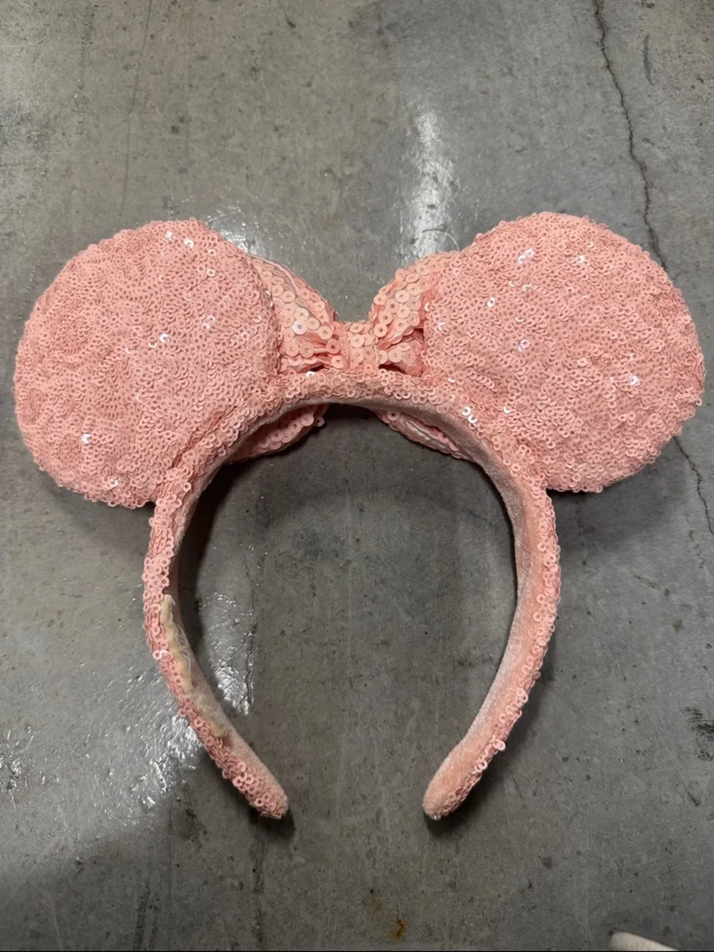 Disney Pink Sequin Minnie Mouse Ear Headband - Picture 2 of 2
